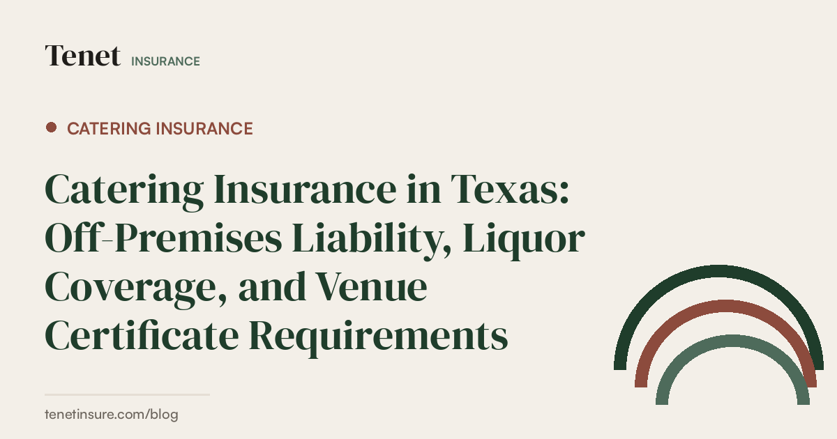 Catering Insurance — Tenet Insurance guide