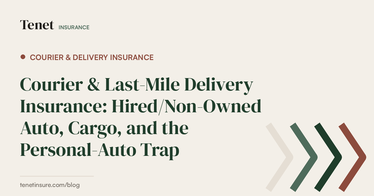 Courier & Delivery Insurance — Tenet Insurance guide