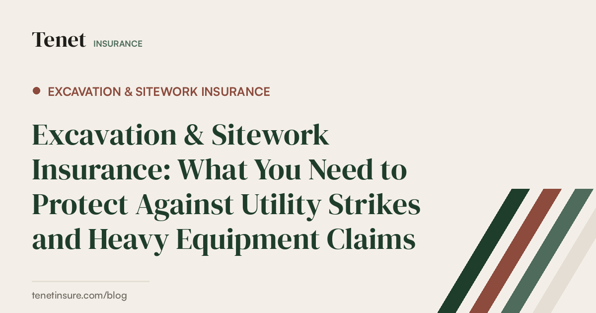 Septic and Utility Boring Insurance Texas — Tenet Insurance