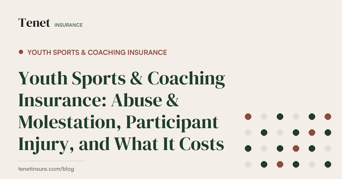 Youth Sports & Coaching Insurance — Tenet Insurance guide